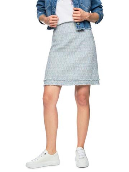 Marc Cain Юбка твидовая с бахромой по низу