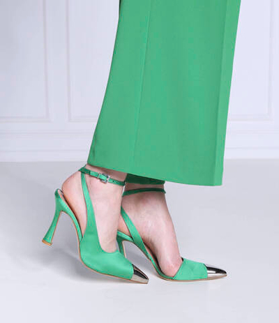 Кожаные туфли на шпильках liquirizia Pinko - зеленый(1H213B A075)