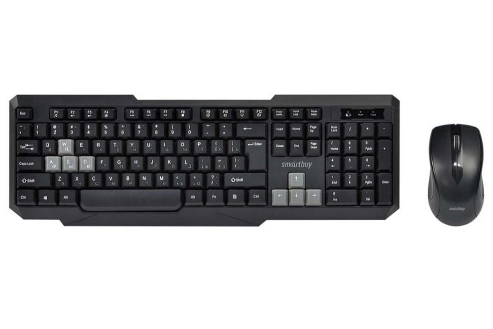 Комплект клавиатура+мышь мультимедийный Smartbuy ONE 230346AG черно-серый