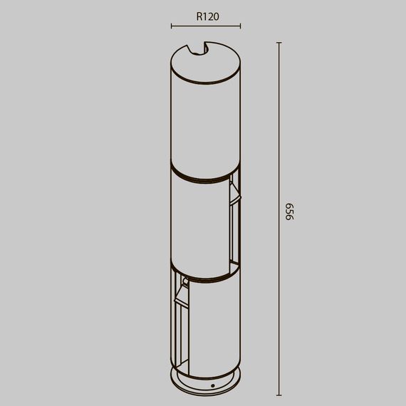Ландшафтный светильник Maytoni Outdoor Cave O468FL-L9B3K