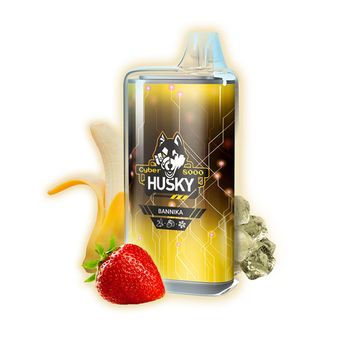 HUSKY CYBER 8000 Банан Клубника Лёд - Bannika