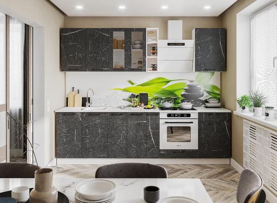 вариант компоновки модульная кухня МАРБЛ