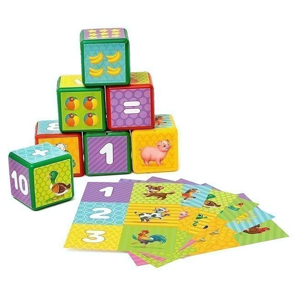 Набор цветных кубиков «Счёт», 6 штук, 6х6см 4326073