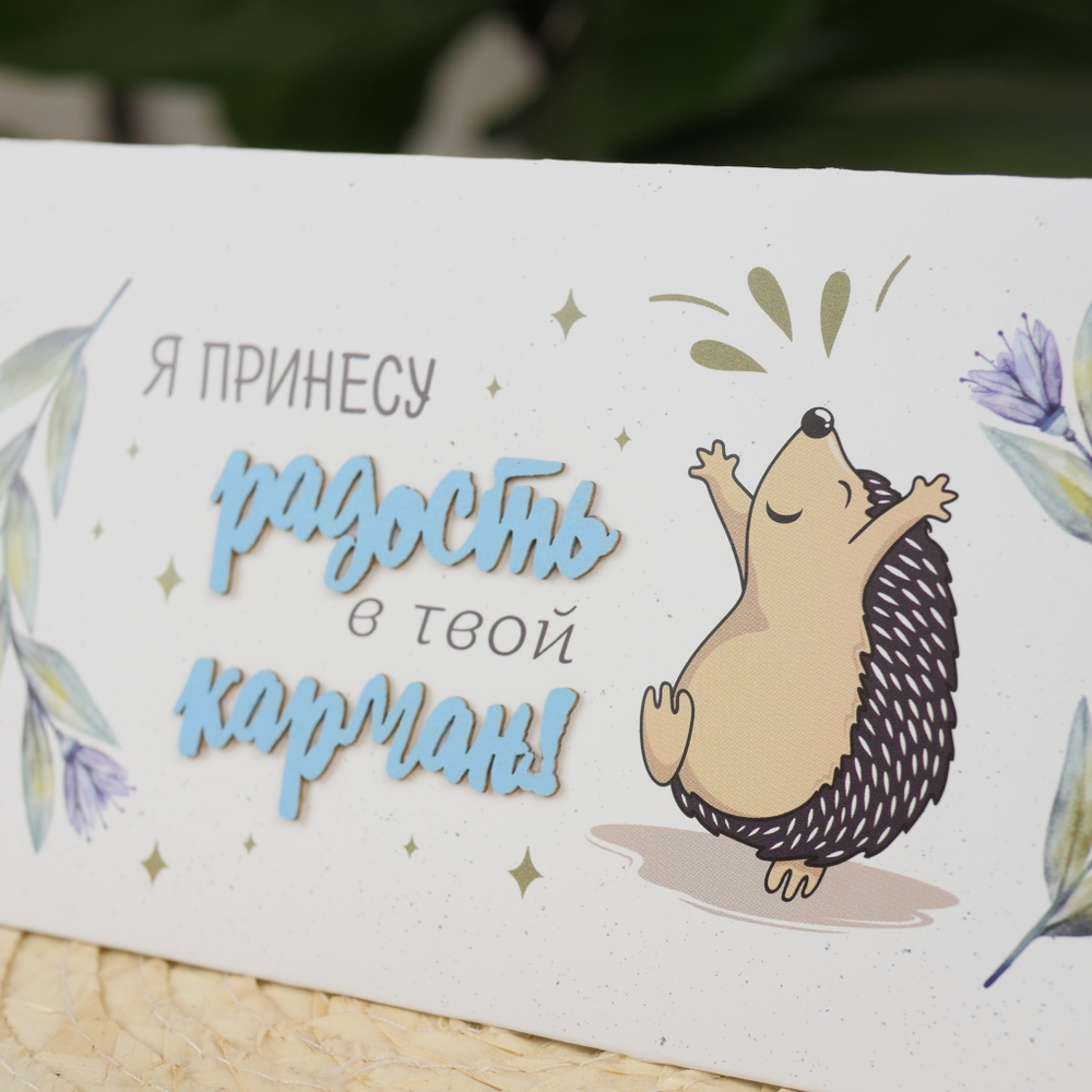 Конверт акварельный "Я принесу радость в твой карман"