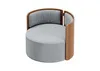 Кресло крутящееся Lagom 800 (светло-серый твид, орех)