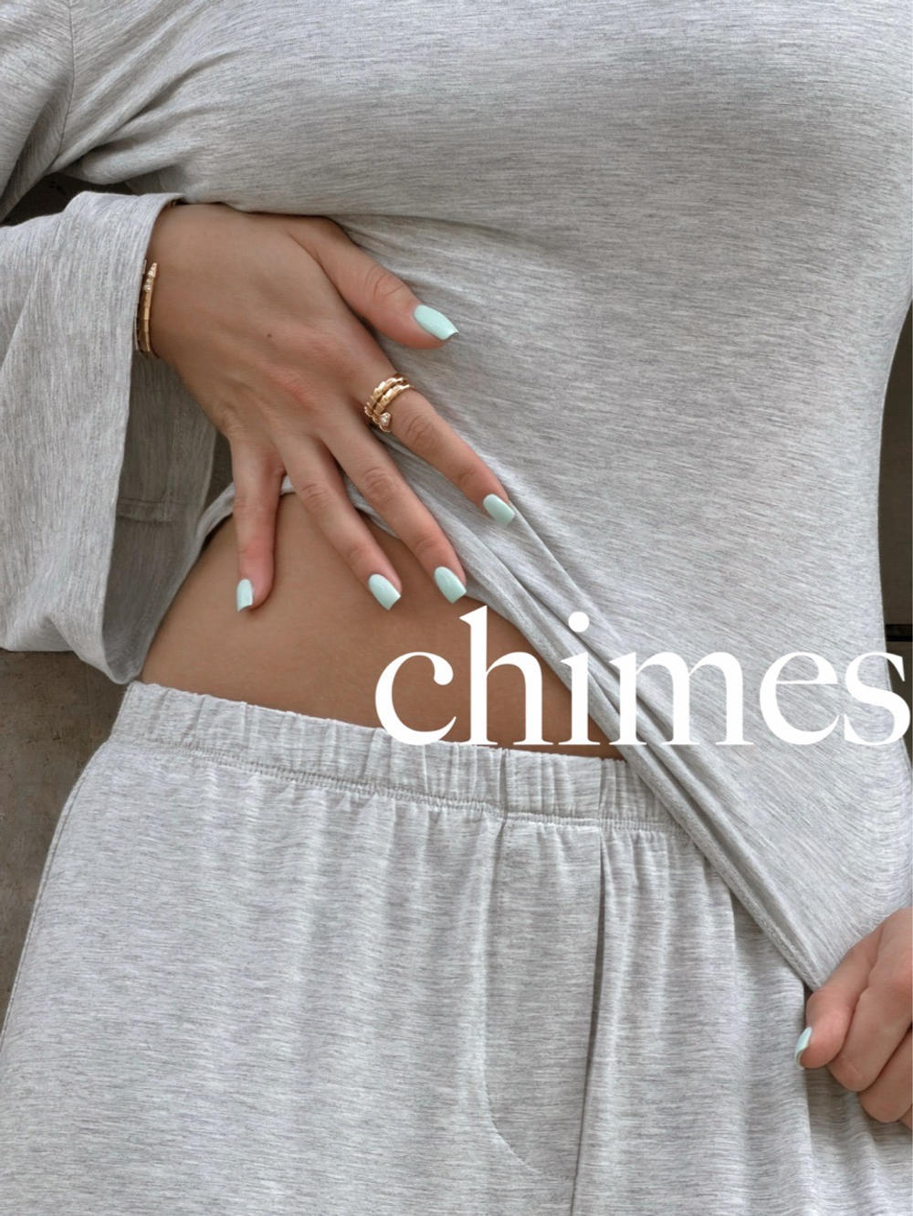 grey melange pants
