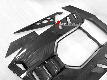 Карбоновая крышка моторного отсека со спойлером для LAMBORGHINI REVUELTO 2023+ Ламборгини