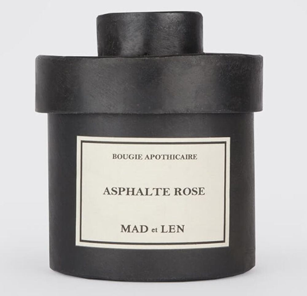 Свеча ароматическая Asphalte rose MAD et LEN воск/black 300g