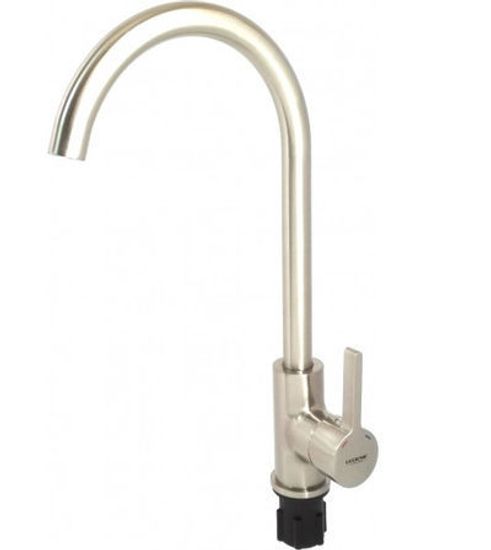 Смеситель кухня LEDEME 4299А на гайке Сатин