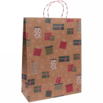 Пакет подарочный «Крафтовый новогодний мир» 40*30*12 см