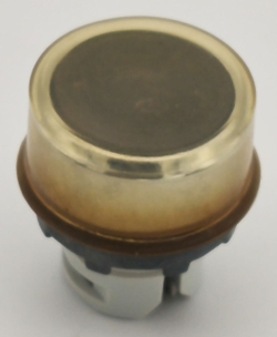 2шт Кнопка чёрная светосигнальная ABB MP2-30B с фиксацией и колодкой 1SFA611101R3006