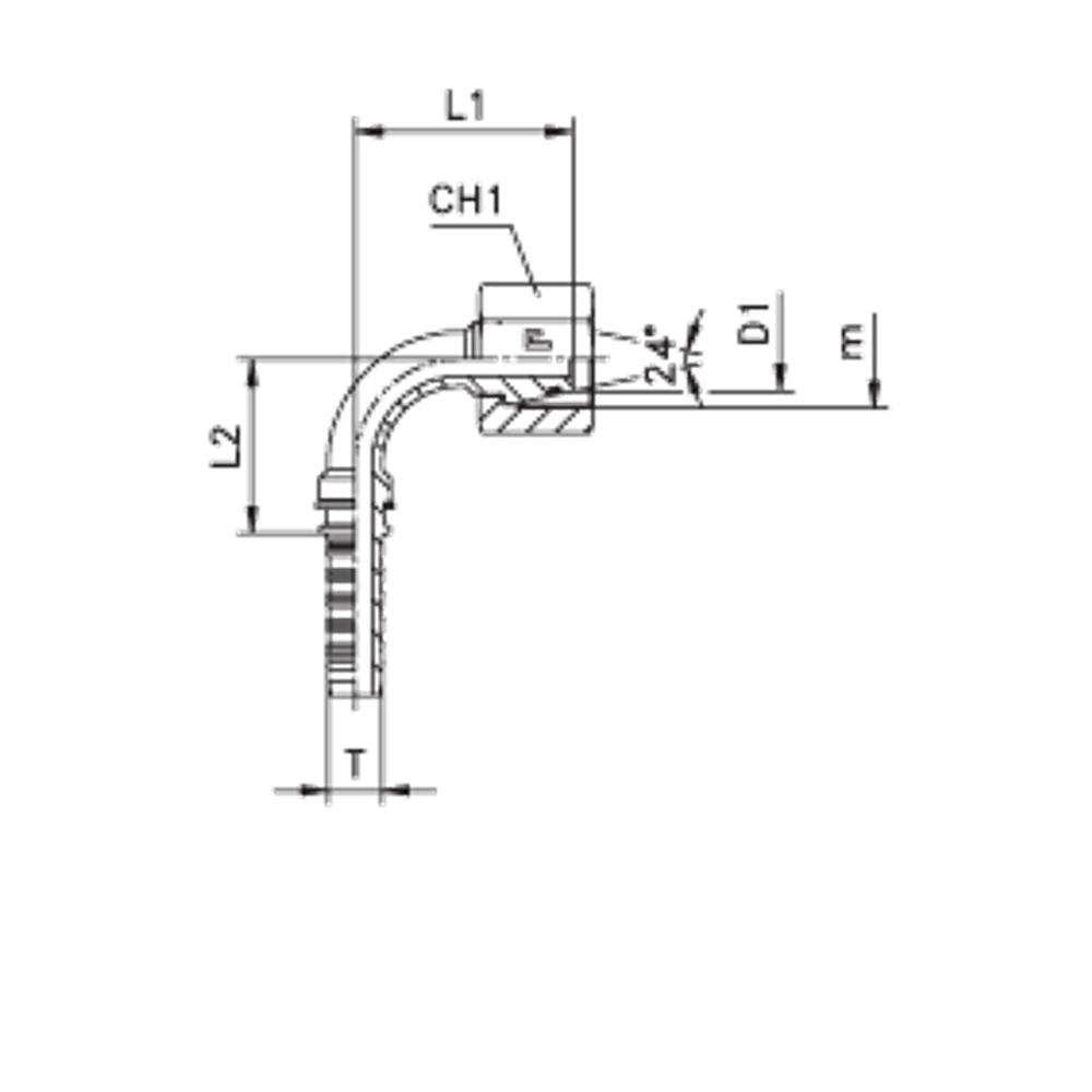 Фитинг DN 10 DKO-L (Г) 16x1.5 10 (90)