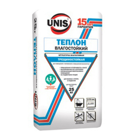 Штукатурка гипсовая Юнис Теплон Влагостойкий светло-серый 25 кг