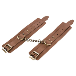 Коричневые кожаные наручники Maya