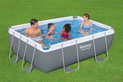 Каркасный прямоугольный бассейн Bestway 282х196х84 см + фильтр-насос 1249 л/ч (56629 BW)