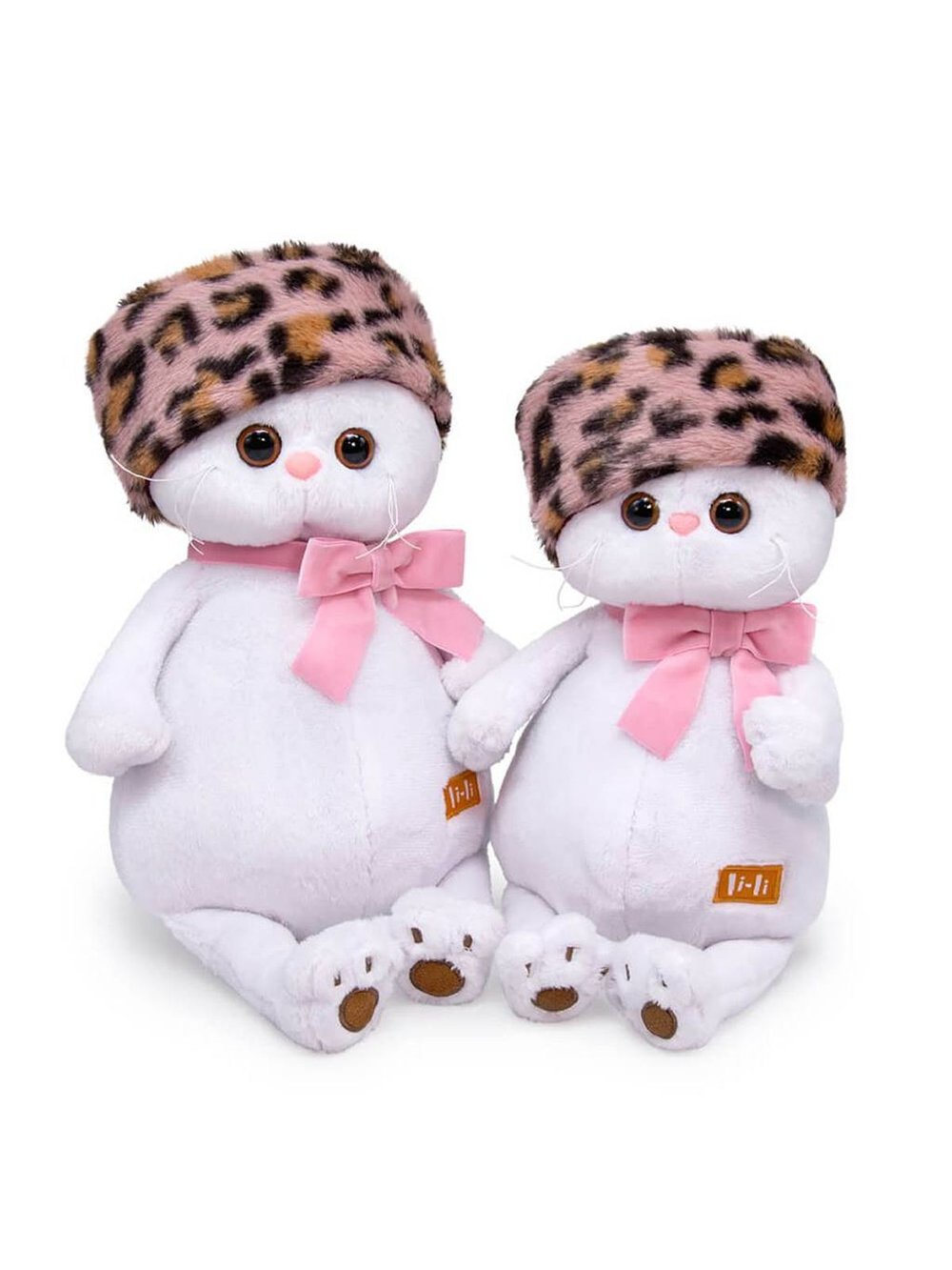 Мягкая игрушка Ли-Ли в шапке с леопардовым принтом 27 см