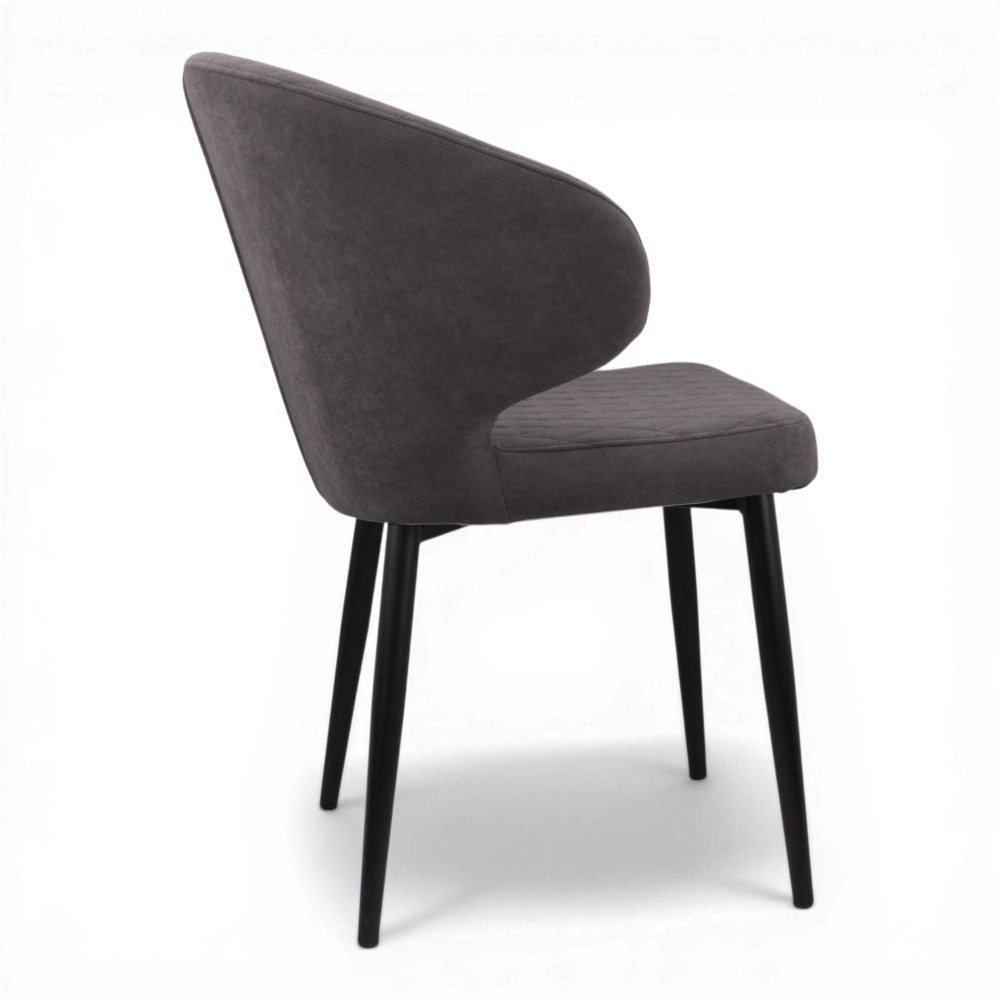 Стул "Нант" (арт. 355), велюр Бренди В09 шоколад, ножка круглая черная