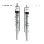 Шприц трехкомпонентный 10 мл 0,8х40 мм Луер 100 шт