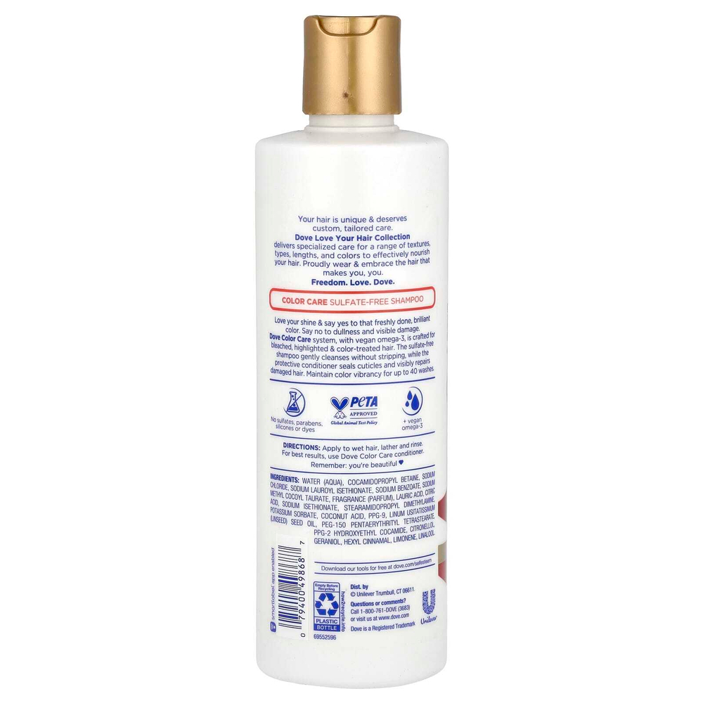 Dove, Шампунь без сульфатов, уход за цветом, 400 мл (13,5 жидк. унц.)