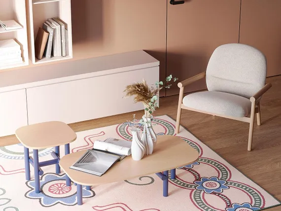 Ковер из хлопка по мотивам эвенских орнаментов из коллекции cultural heritage, 120х180 см