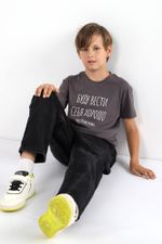 Фуфайка (футболка) для мальчика Кэш-2 Виотекс ТЁМНО-СЕРЫЙ