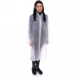 Дождевик-плащ 120 Мкрн 110*62см «Фламинго» с капюшоном и завязками, на кнопках, ДоброСад