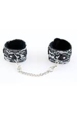 Кружевные поножи серебристые (Цвет: серебристый, черный)