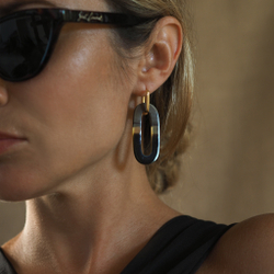 dark horn earrings