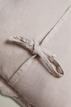 ZARA HOME ЛЬНЯНОЙ ЧЕХОЛ ДЛЯ ДЕКОРАТИВНОЙ ПОДУШКИ, СВЕТЛО-БЕЖЕВЫЙ