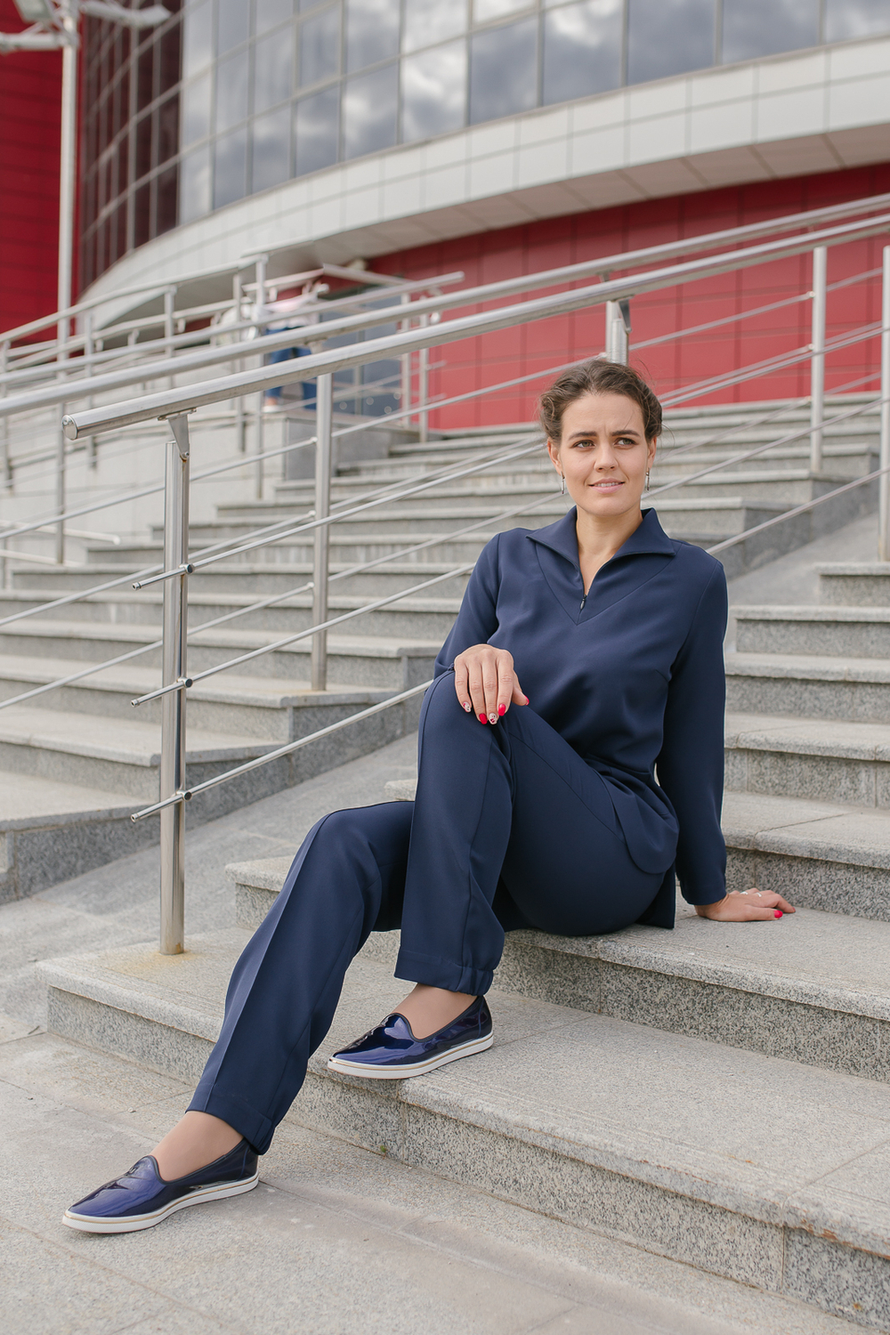 Блузка 2994ШЕ, темно-синий #89ТС092994ШЕ