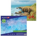 Холст на картоне с контуром BRAUBERG ART CLASSIC "ЦВЕТЫ И МОРЕ", 30х40, грунтованный, хлопок, 191541