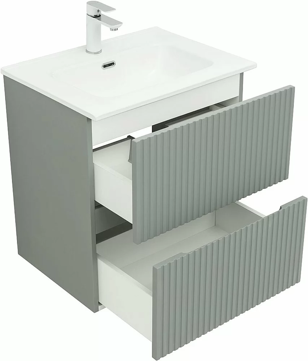Тумба с раковиной Aquanet Джейн 313316/254363 60 мисти грин