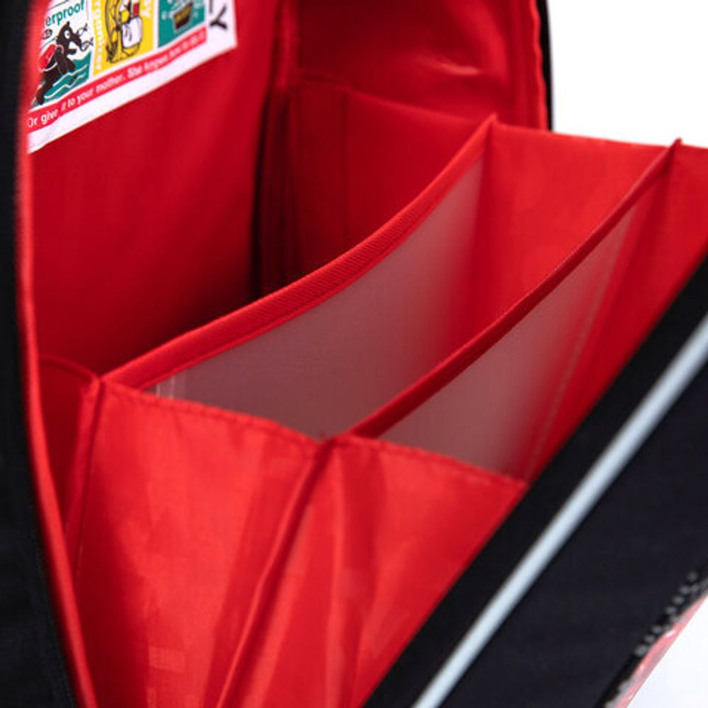 Ранец GRIZZLY анатомическая спинка, с бейджем, для мальчиков, "RED CAR", 36х29х18 см, RAf-293-1/2