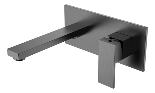 Boheme Смеситель для умывальника из стены Qubic Matt Gun Metal