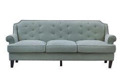 Диван ZW-432 трехместный рогожка бирюзовая цвет 20, 218*89*90см Garda Decor