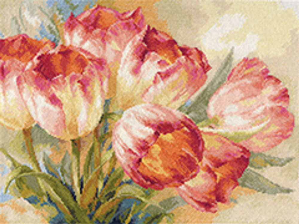 "Тюльпаны"-2-29 вышивка