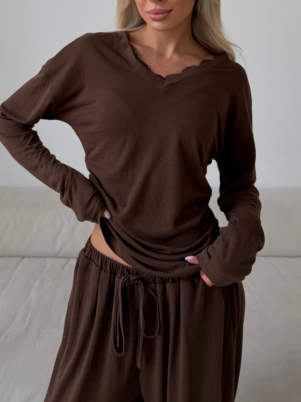 Трикотажный костюм Spring шоколад