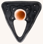 Пустотелый поясной фаллопротез CLASSIC - 17,5 см. (Цвет: телесный с черным)