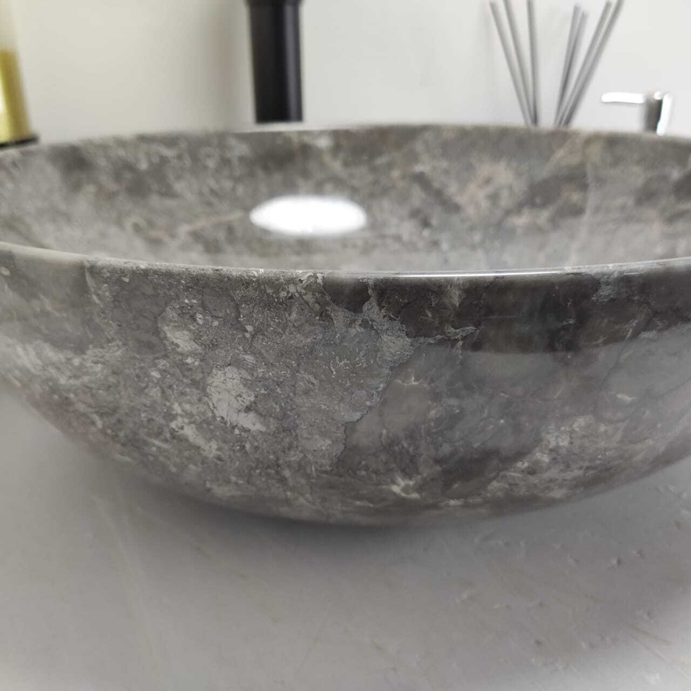 Раковина из мрамора Bowl Grey BM-60578 TinLip 45*45*15