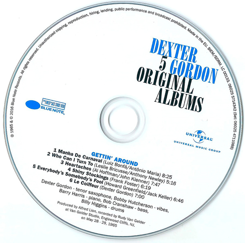 Dexter Gordon / 5 Original Albums (5CD)