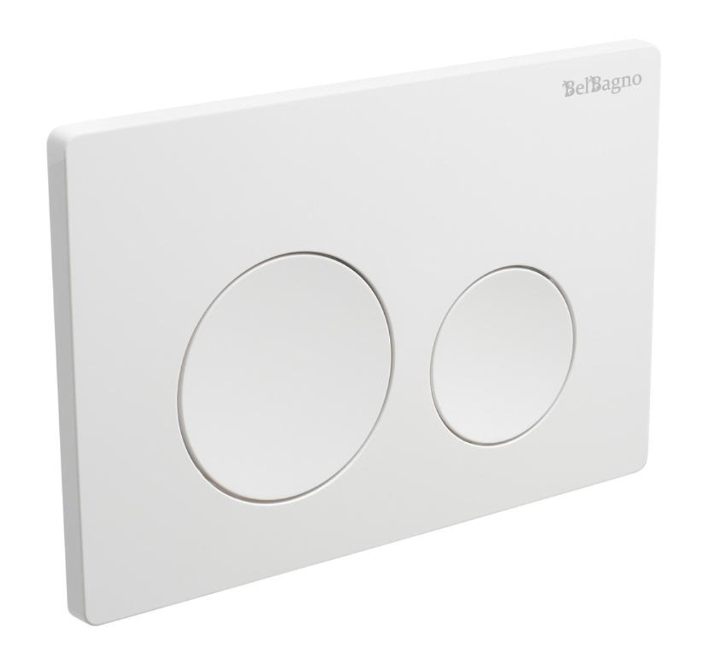 Кнопка смыва BelBagno BB-03C-BL цвет белый глянец