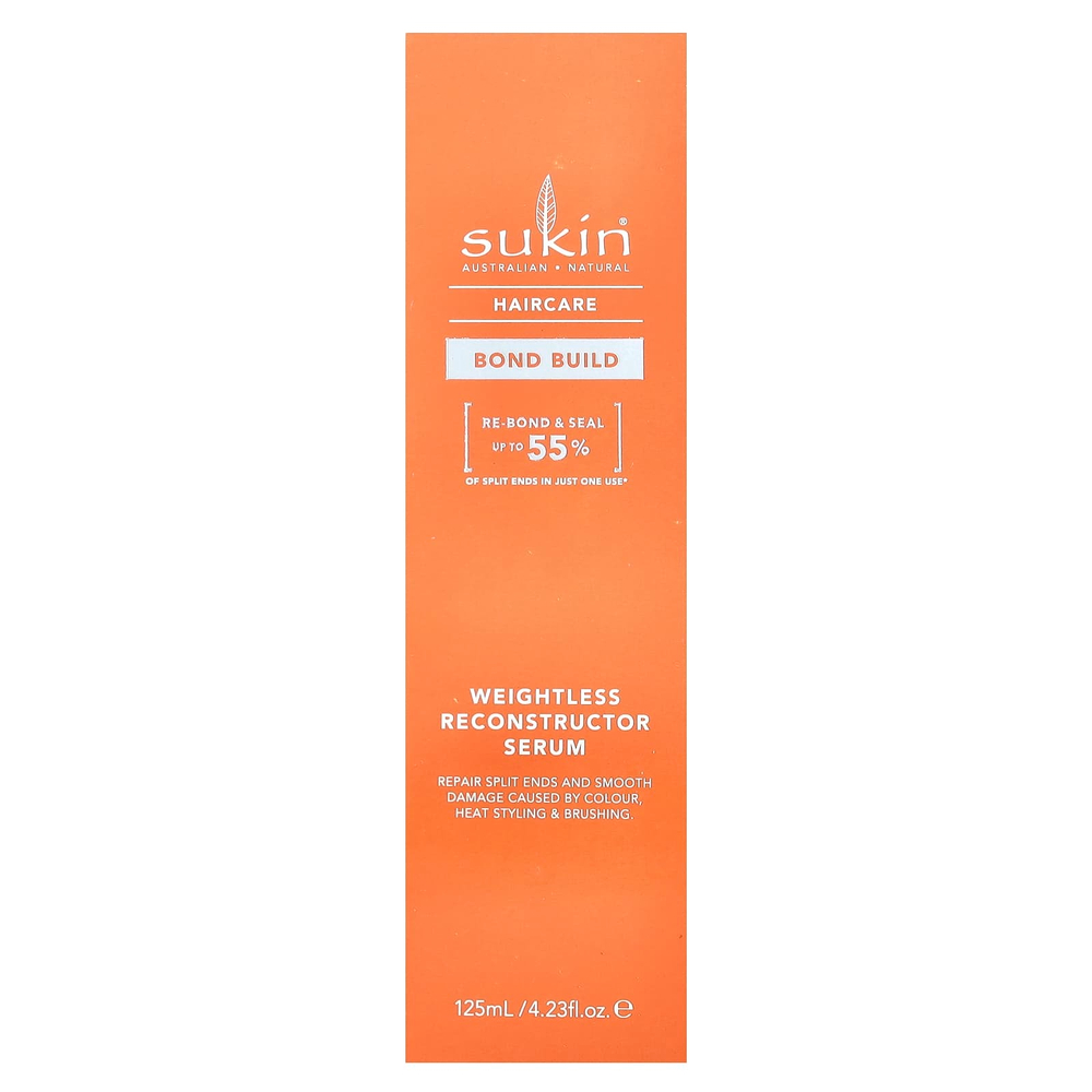 Sukin, Haircare, Bond Build, невесомая восстанавливающая сыворотка, 125 мл (4,23 жидк. Унции)