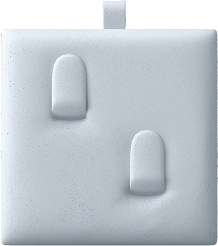 Вкладыш 04/горизонтальный/для 2 колец/2 вертикальных язычка/петелька