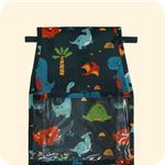 Кармашки для детского сада на липучке. Динозавры принт