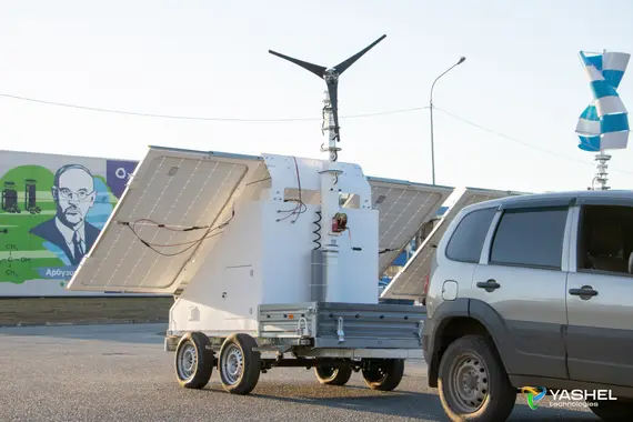 Передвижная электростанция ветро-солнечная