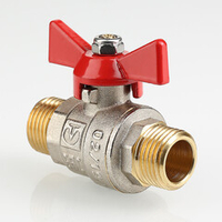 Кран шаровой бабочка 3/4" нар.-нар