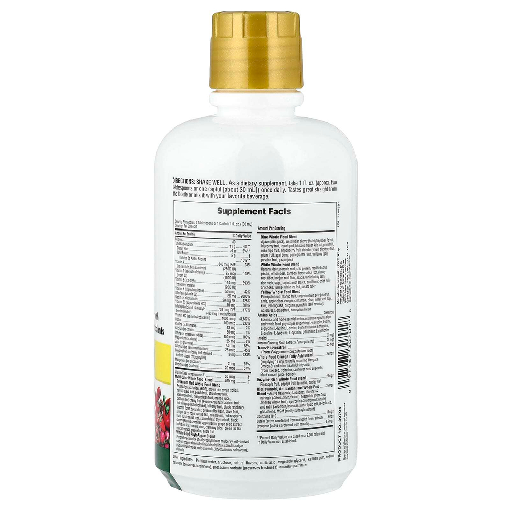 NaturesPlus, Source of Life®, Gold Liquid, тропические фрукты, 887,10 мл (30 жидк. Унций)