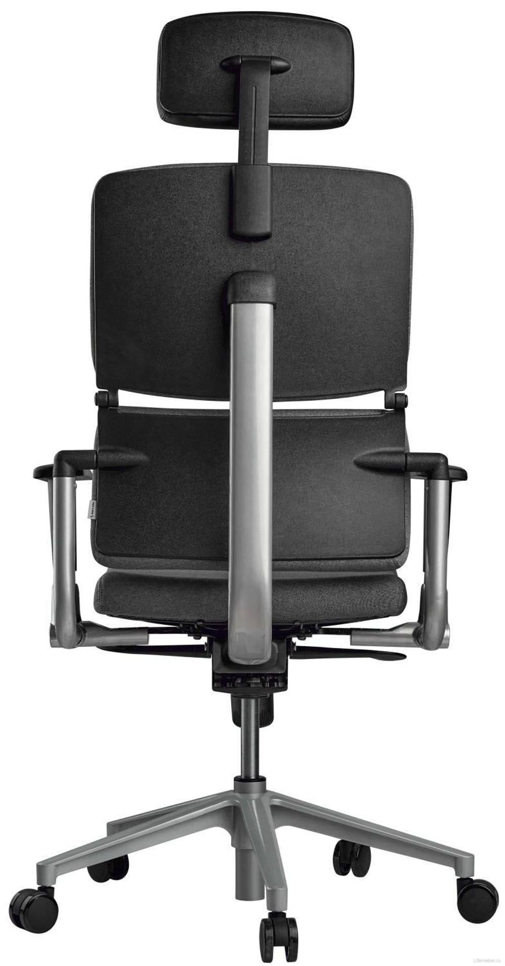 Кресло эргономичное SCHAIRS MENCHES MЕN-101L каркас / база silver, ткань ID60GY серая