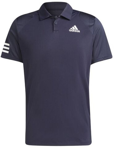 Мужское поло теннисное Adidas Primegreen Aeroready Club 3STR Polo - legend ink/white
