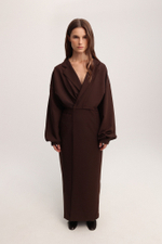 Платье миди со складками